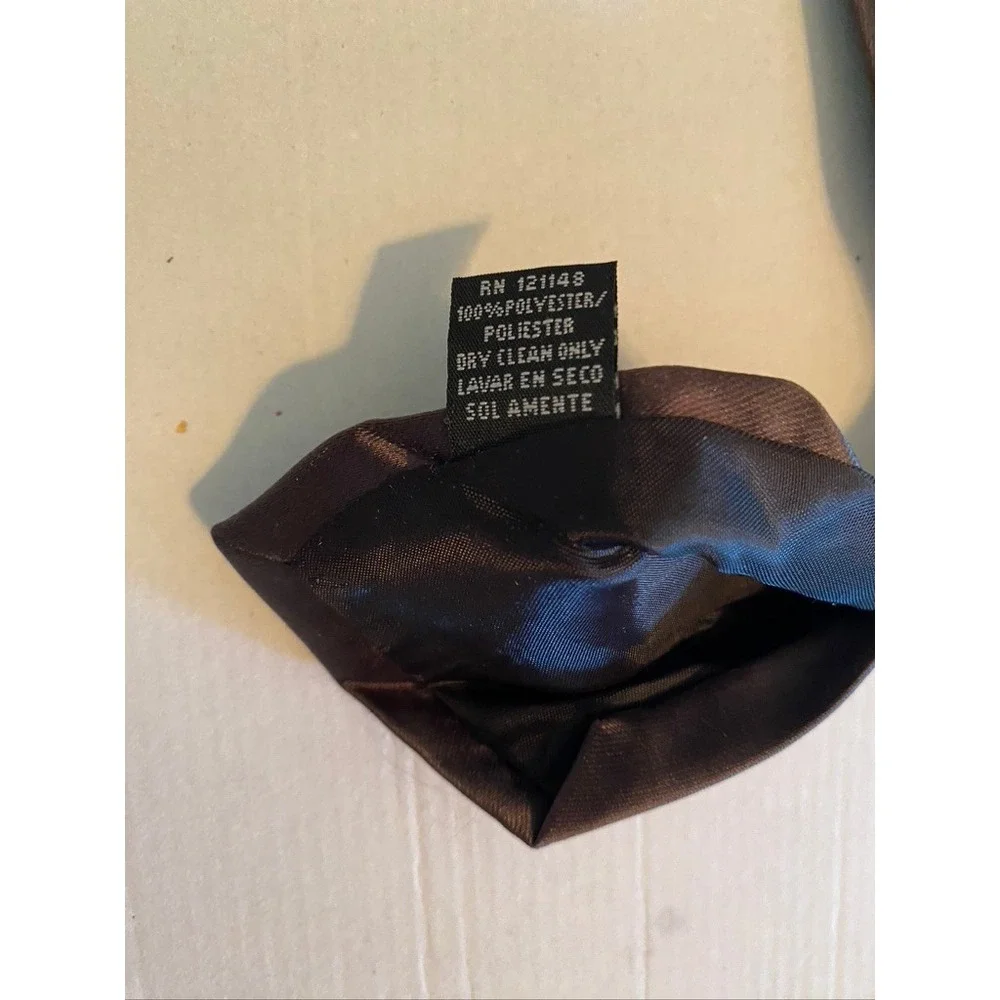 George Mens Necktie Chocolate Brown Solid Satin Finish Formal Wedding Tie